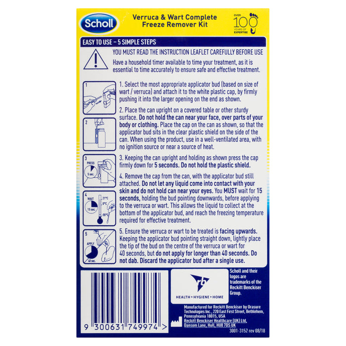 Scholl Verruca & Wart Complete Freeze Remover Kit