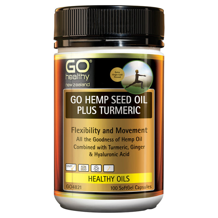 GO Healthy GO Hemp Seed Oil Plus Turmeric 100