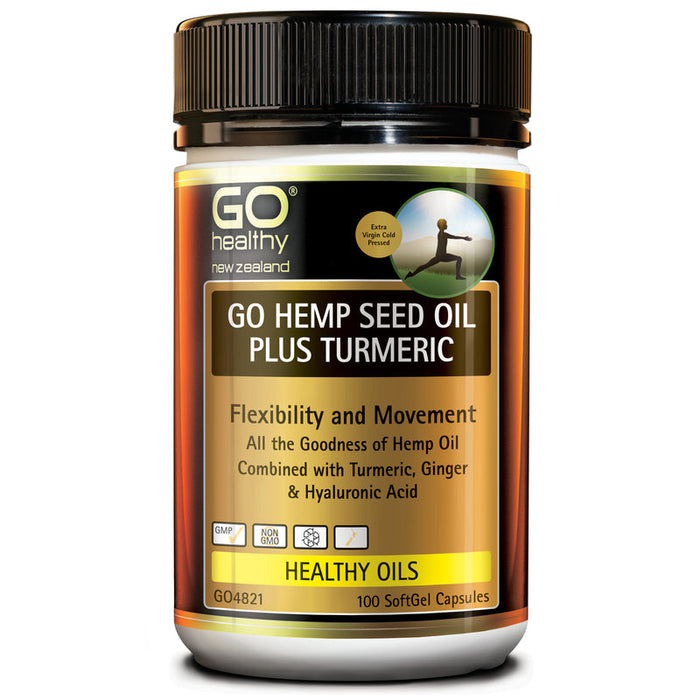 GO Healthy GO Hemp Seed Oil Plus Turmeric 100