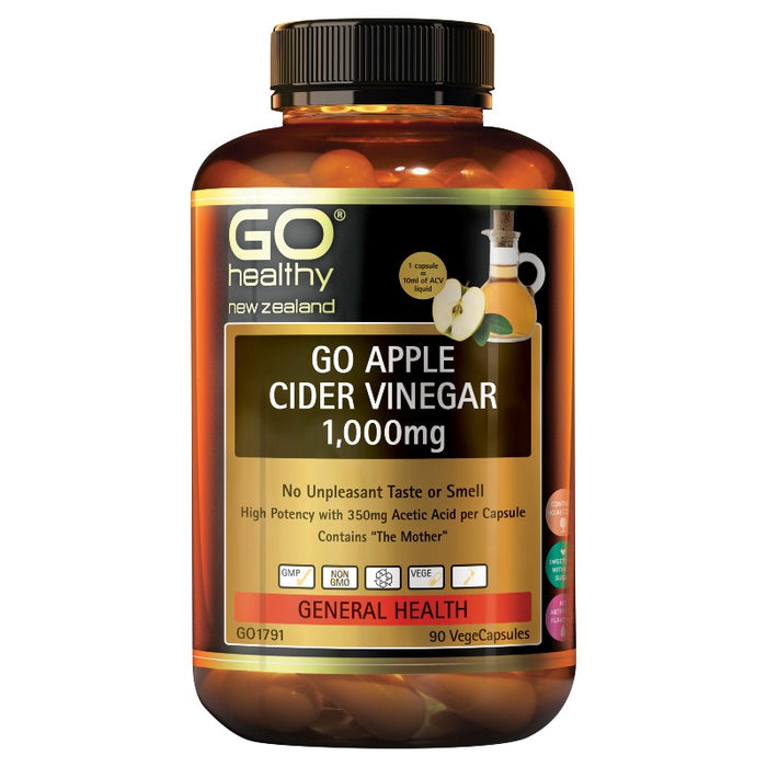 GO Healthy GO Apple Cider Vinegar 1000mg Capsules 90