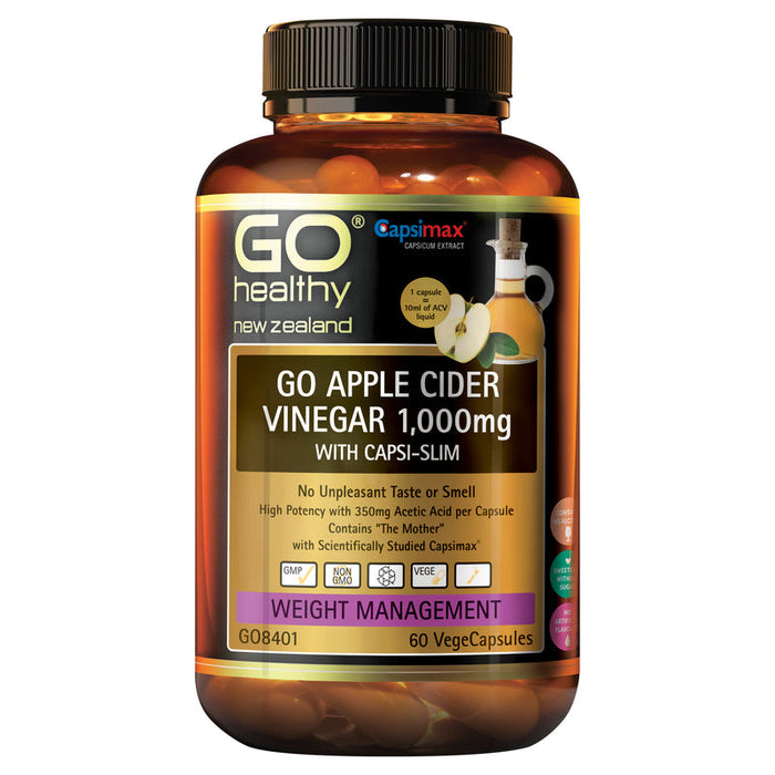 GO Healthy GO Apple Cider Vinegar with Capsi-Slim Capsules 60