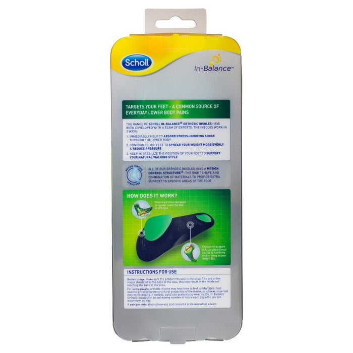 Scholl In-Balance Insole Ball Of Foot And Arch - Large