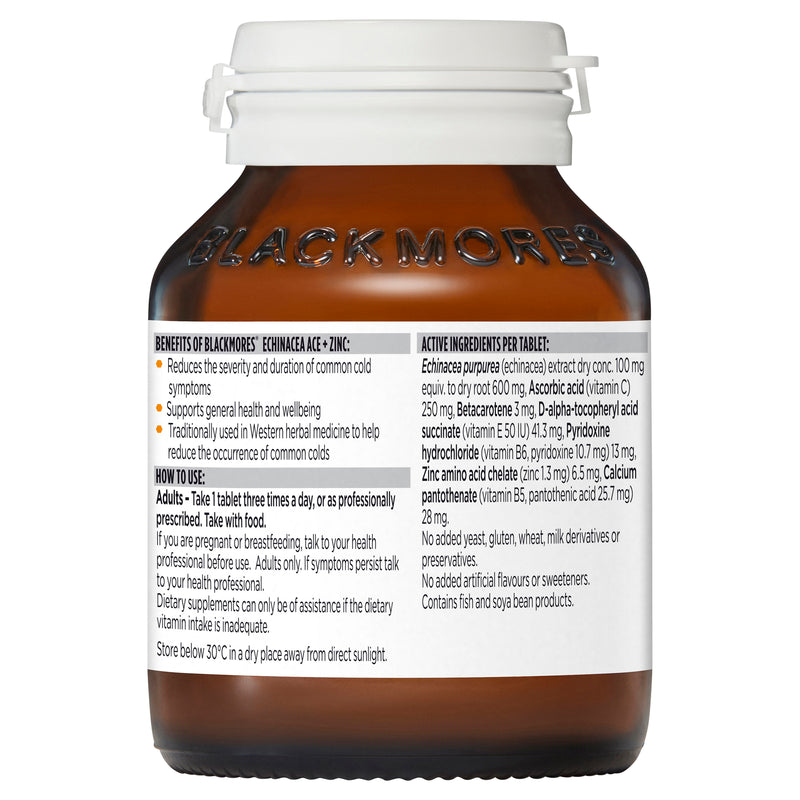 Blackmores Echinacea ACE + Zinc Tablets 60