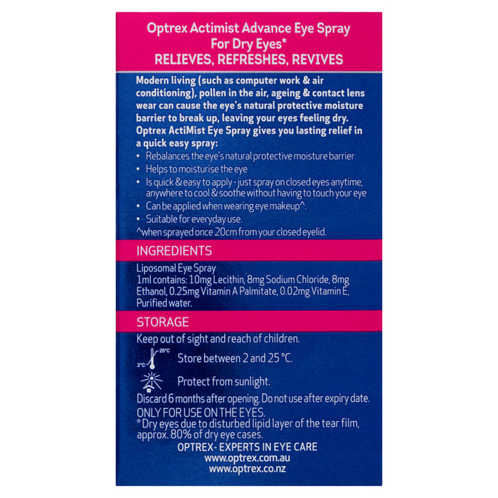 Optrex ActiMist Advance for Dry Eyes 10ml