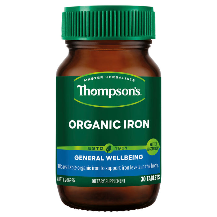 Thompsons Organic Iron Tablets 30