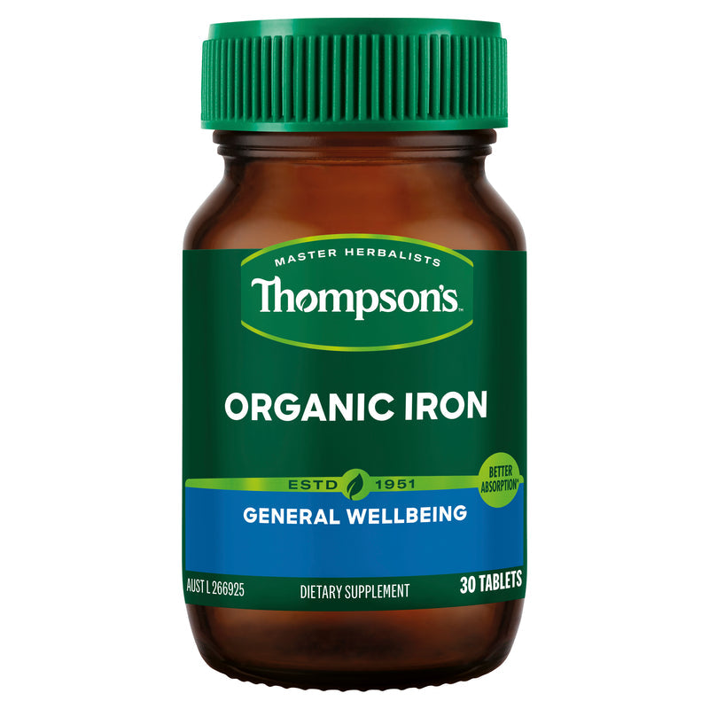 Thompsons Organic Iron Tablets 30