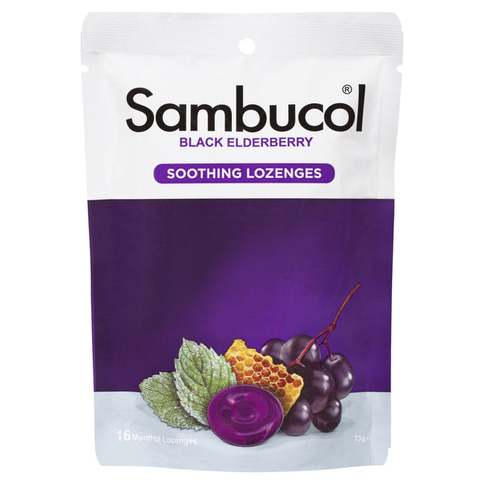 Sambucol Soothing Nose & Throat Menthol Lozenges 16 Pack