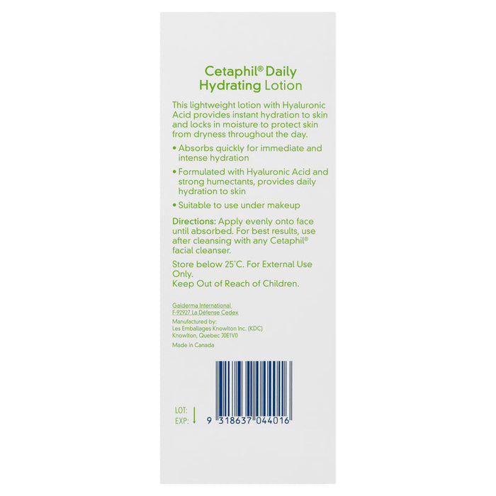 Cetaphil Daily Hydrating Lotion With Hyaluronic Acid 88ml