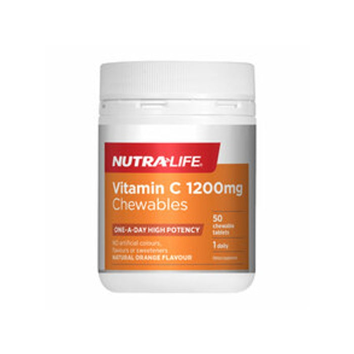 Nutralife Vitamin C 1200mg One-a-Day Chewable Tablets 50