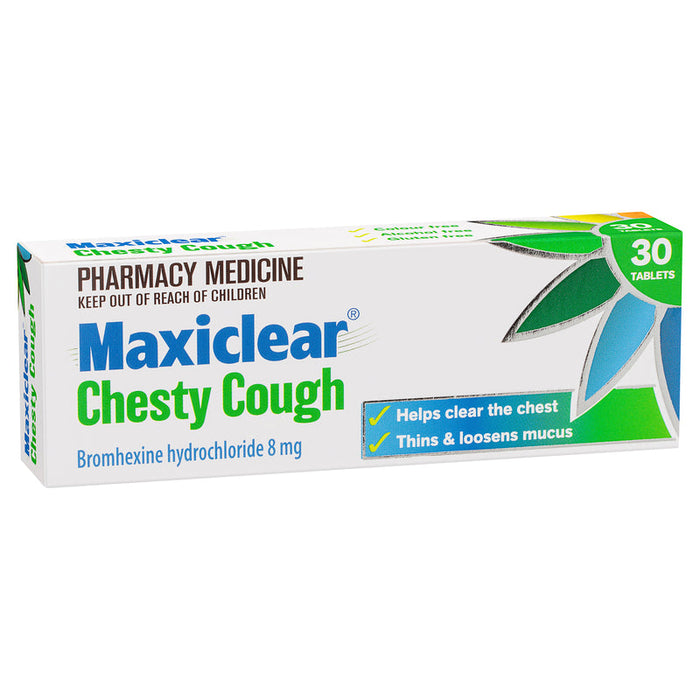 Maxiclear Chesty Cough 8mg Tablets 30