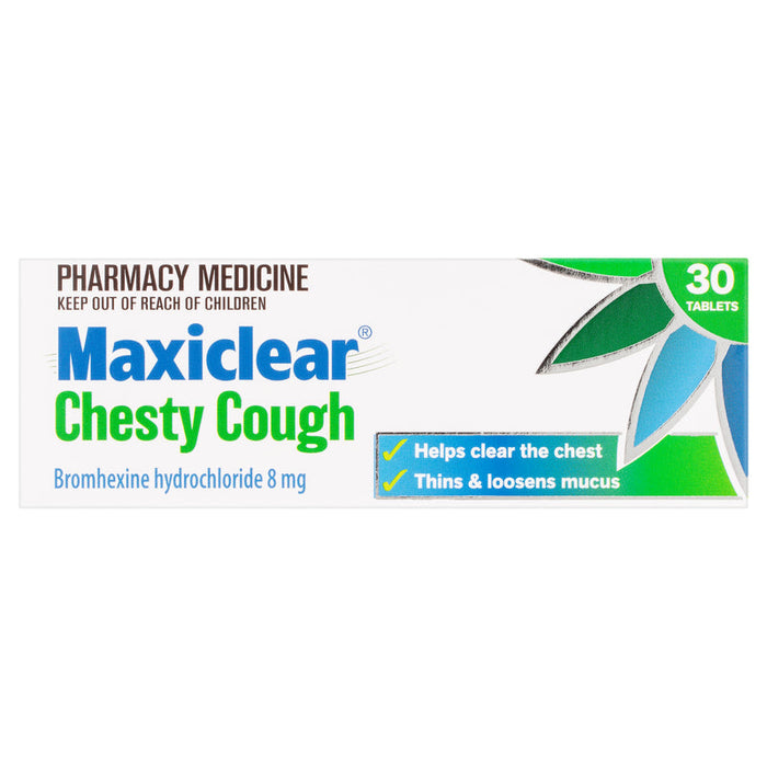 Maxiclear Chesty Cough 8mg Tablets 30