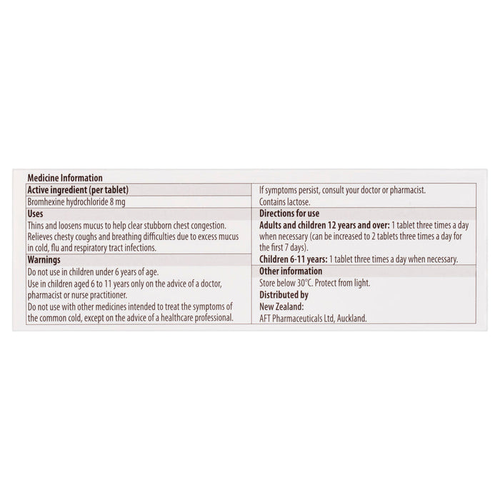 Maxiclear Chesty Cough 8mg Tablets 30