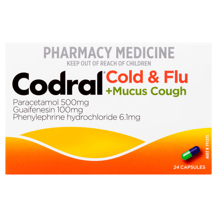 Codral Cold & Flu + Mucus Cough Capsules 24