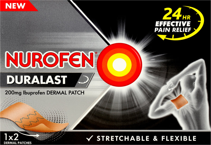 Nurofen Duralast Dermal Patch 200mg 2 Pack (1x2)