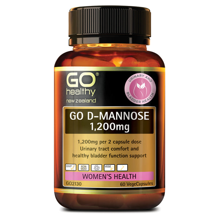 GO Healthy GO D-Mannose 1200mg Capsules 60