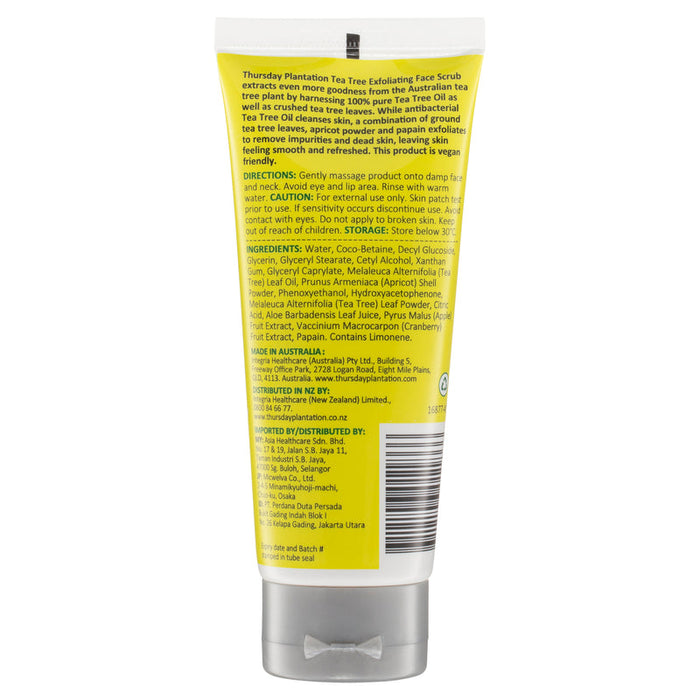 Thursday Plantation Tea Tree Exfoliating Face Scrub For Acne 100ml