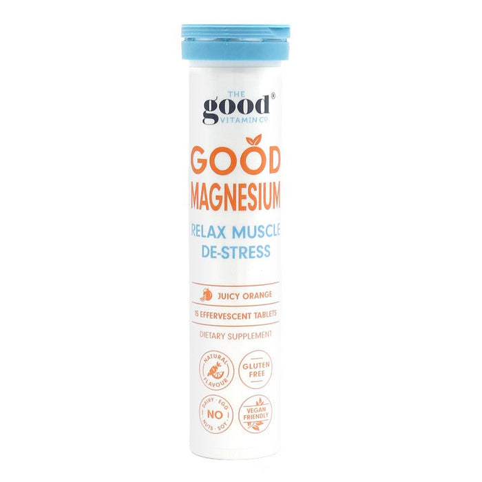 The Good Vitamin CO Good Magnesium Relax Muscle De-Stress Effervescent Tabs 15 - Juicy Orange