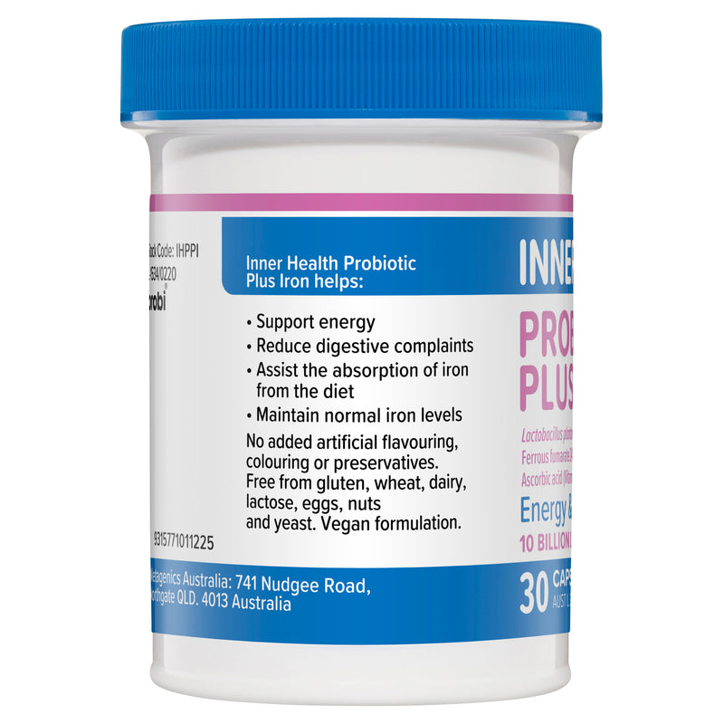 Inner Health Probiotic Plus Iron Capsules 30