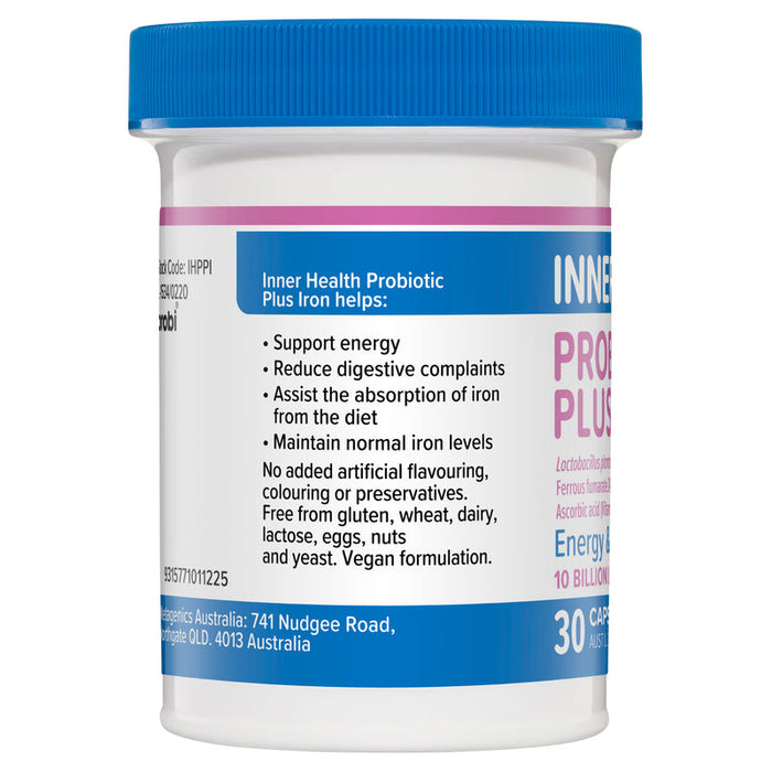 Inner Health Probiotic Plus Iron Capsules 30