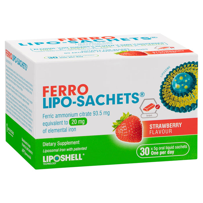 Lipo-Sachets Ferro Liposomal Iron Strawberry 30 Pack