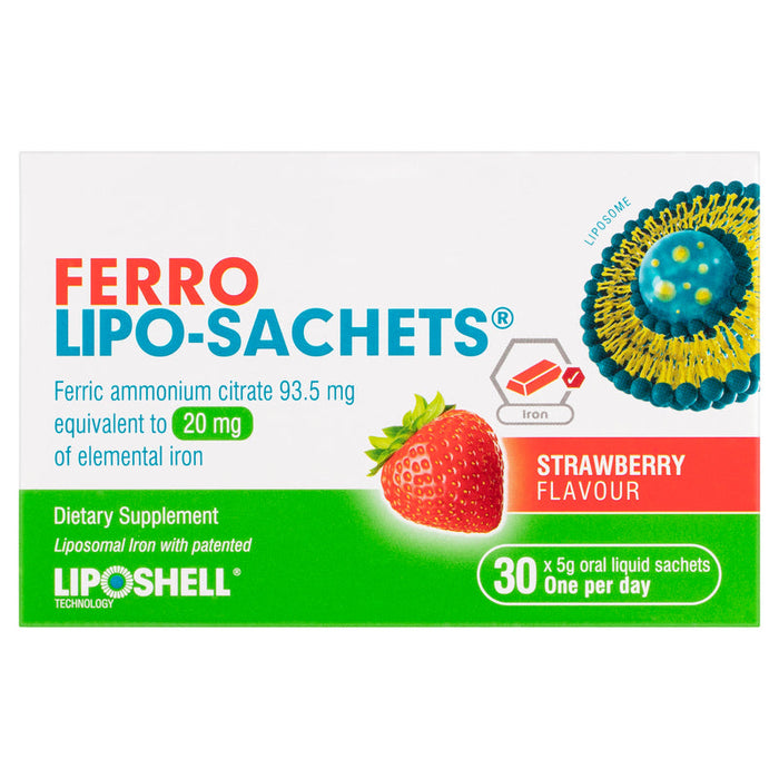 Lipo-Sachets Ferro Liposomal Iron Strawberry 30 Pack