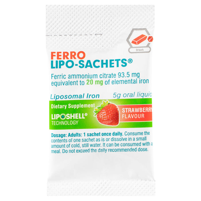 Lipo-Sachets Ferro Liposomal Iron Strawberry 30 Pack