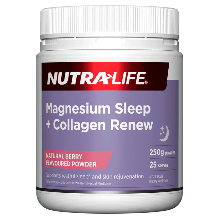 Nutralife Magnesium Sleep+ Collagen Renew Powder 250g