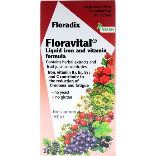 Floradix Floravital Liquid Iron & Vitamin Formula 500ml