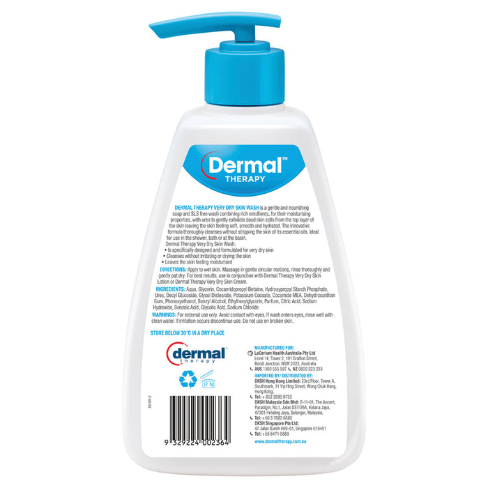 Dermal Therapy Very Dry Skin Wash 1L