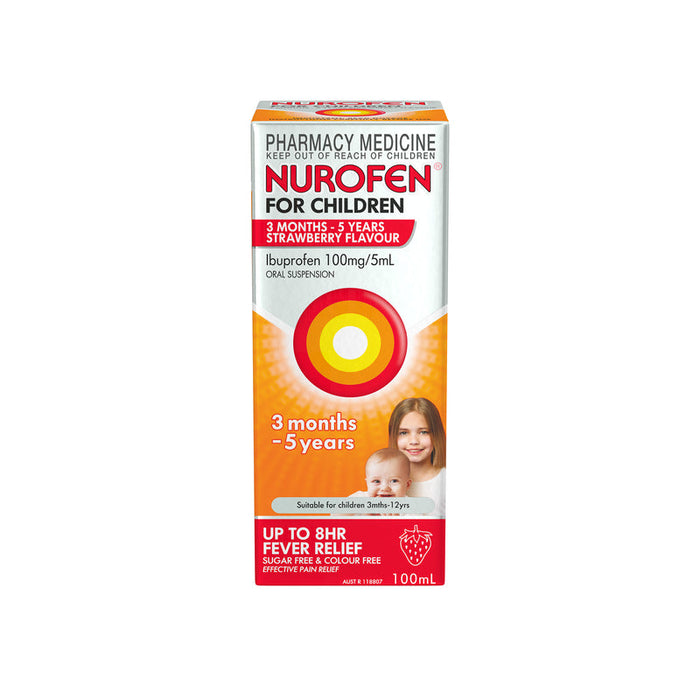 Nurofen for Children 3 Months - 5 Years Liquid 100ml - Strawberry Flavour - Quantity Restriction (2)