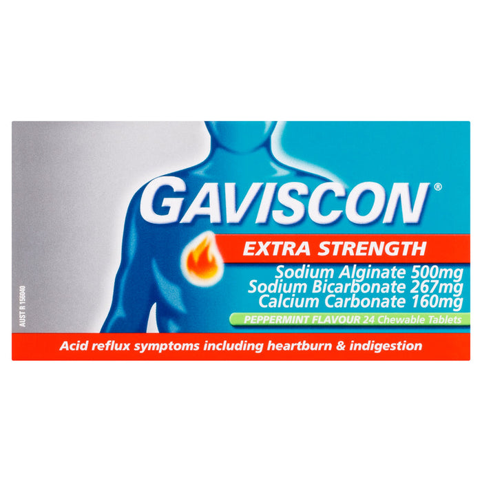 Gaviscon Extra Strength Chewable Tablets 24 - Peppermint