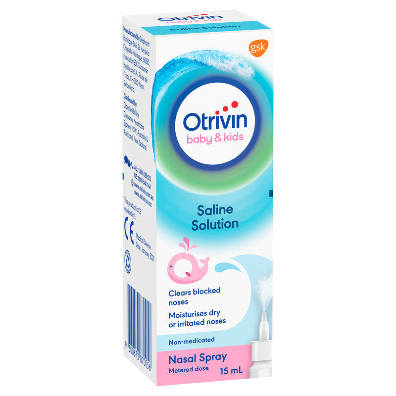 Otrivin Baby & Kids Saline Solution Nasal Spray 15ml