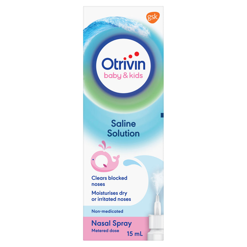 Otrivin Baby & Kids Saline Solution Nasal Spray 15ml