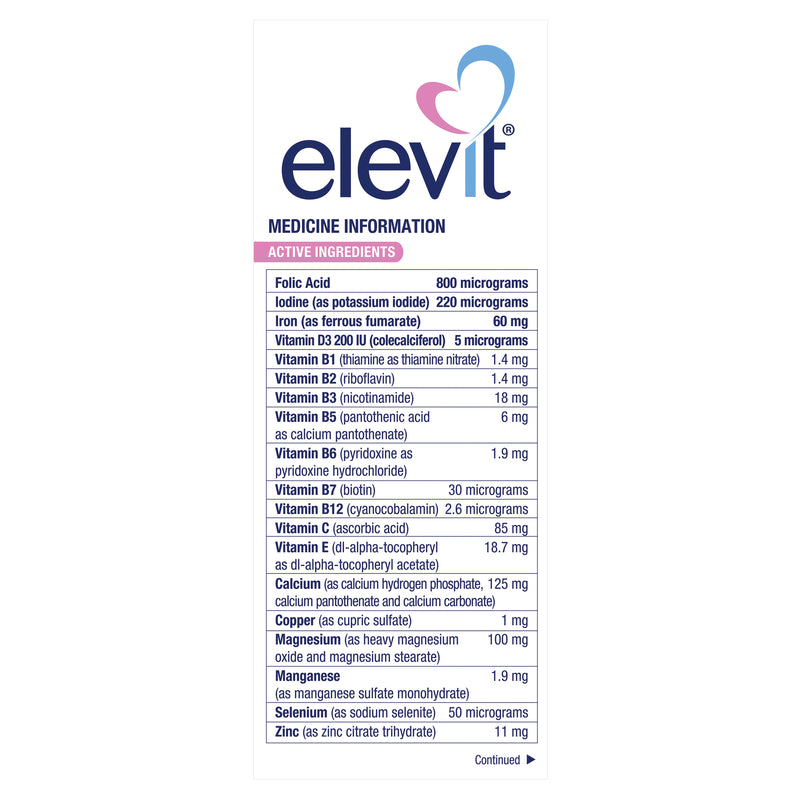 Elevit Pre-Conception & Pregnancy Tablets 100