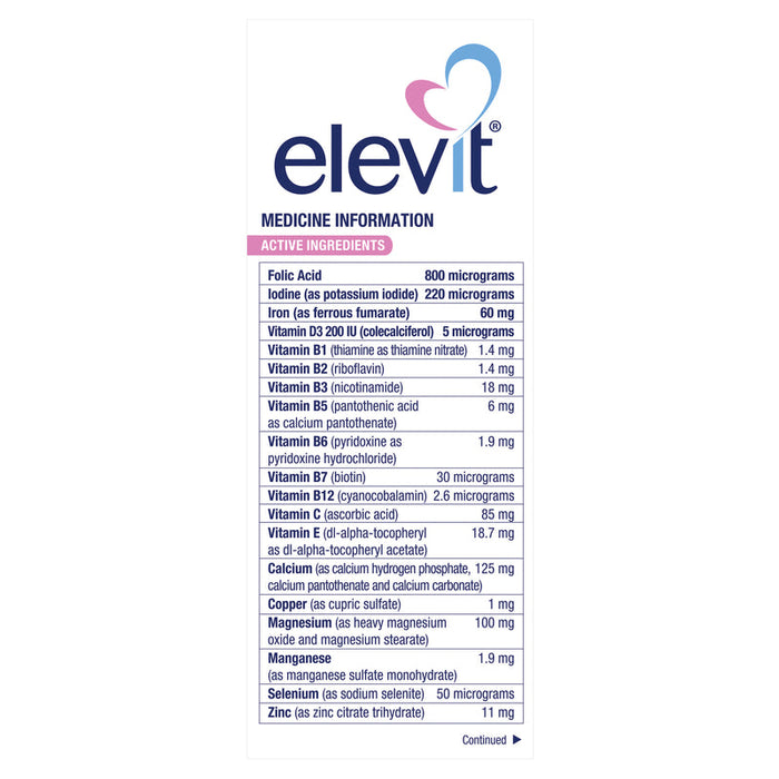 Elevit Pre-Conception & Pregnancy Tablets 100