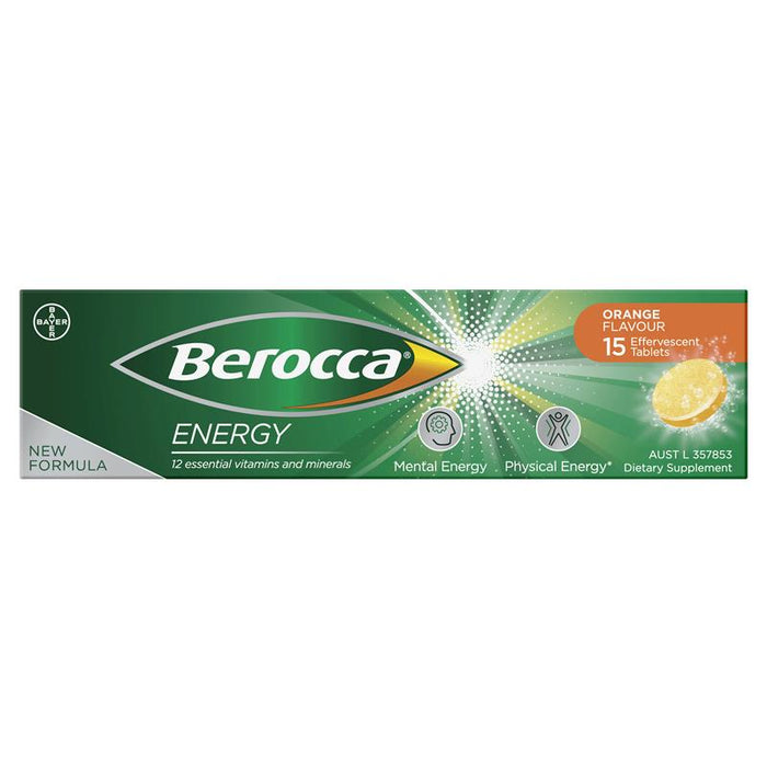 Berocca Energy Effervescent Tablets 15 - ORANGE