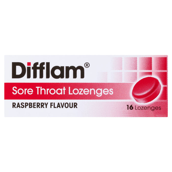 Difflam Anti-Inflammatory + Antibacterial Dual Action Lozenges 16 - Raspberry