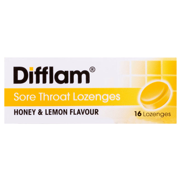 Difflam Anti-Inflammatory + Antibacterial Dual Action Lozenges 16 - Honey Lemon