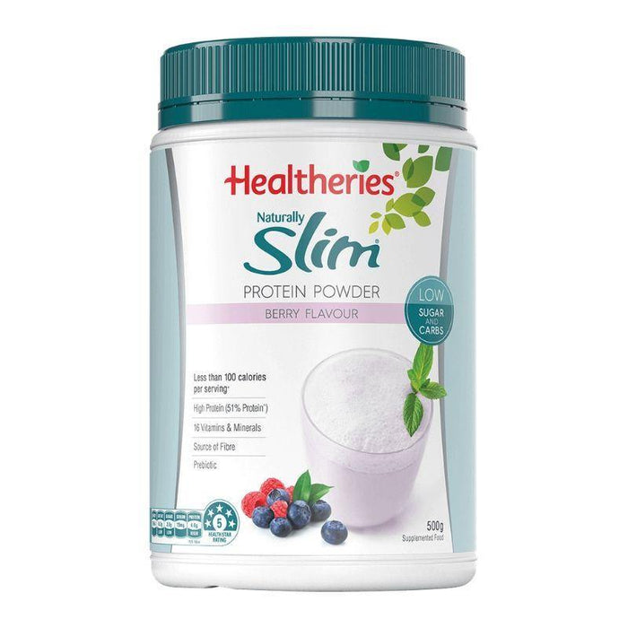 Healtheries Naturally Slim Low Carb Protein Powder 500g - Berry