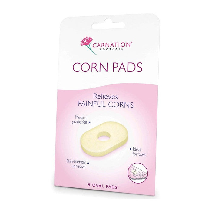 CARNATION Foot Corn Rings Oval Pads 9pk