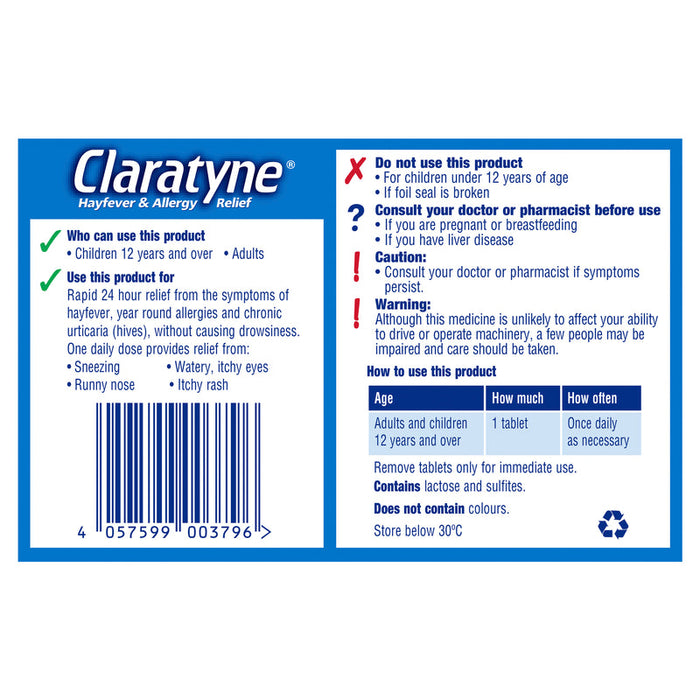 Claratyne 10mg Tablets 30