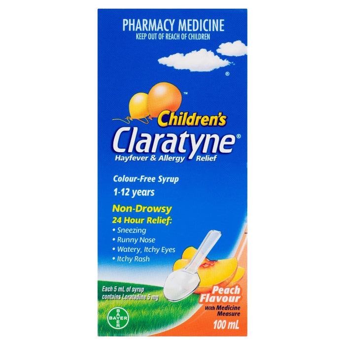 Claratyne Childrens Syrup 100ml - Peach