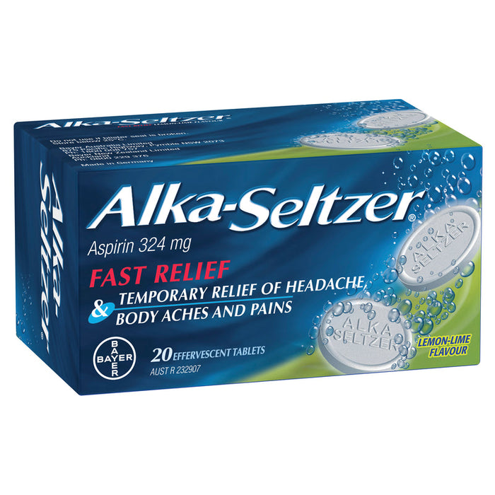 Alka-Seltzer Effervescent Tablets 20 - Lemon-Lime