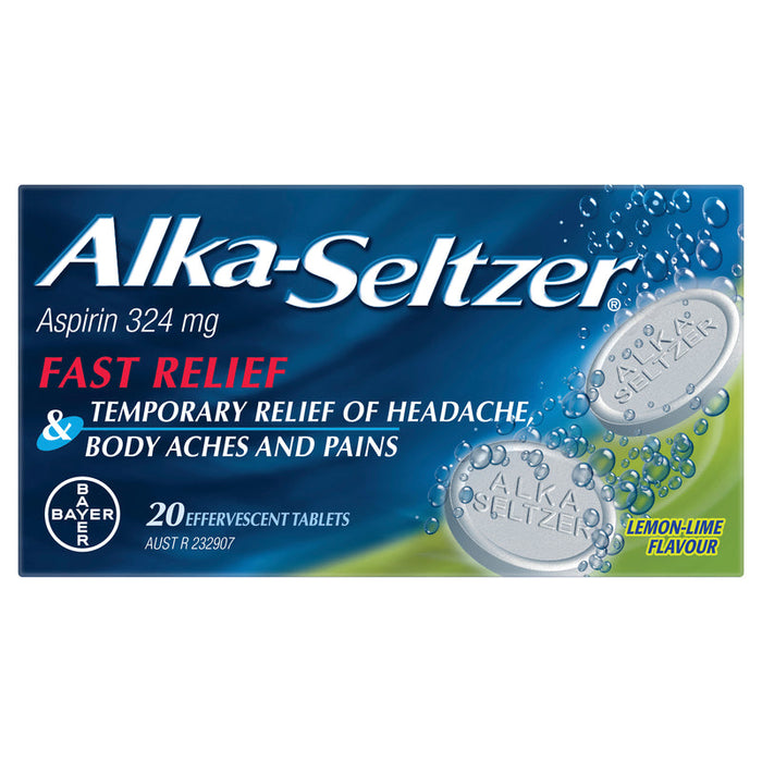 Alka-Seltzer Effervescent Tablets 20 - Lemon-Lime