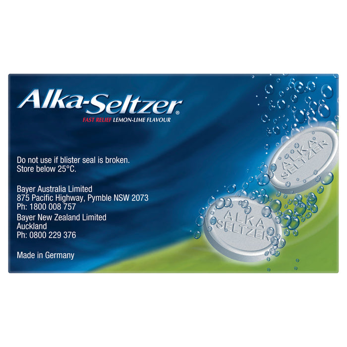 Alka-Seltzer Effervescent Tablets 20 - Lemon-Lime